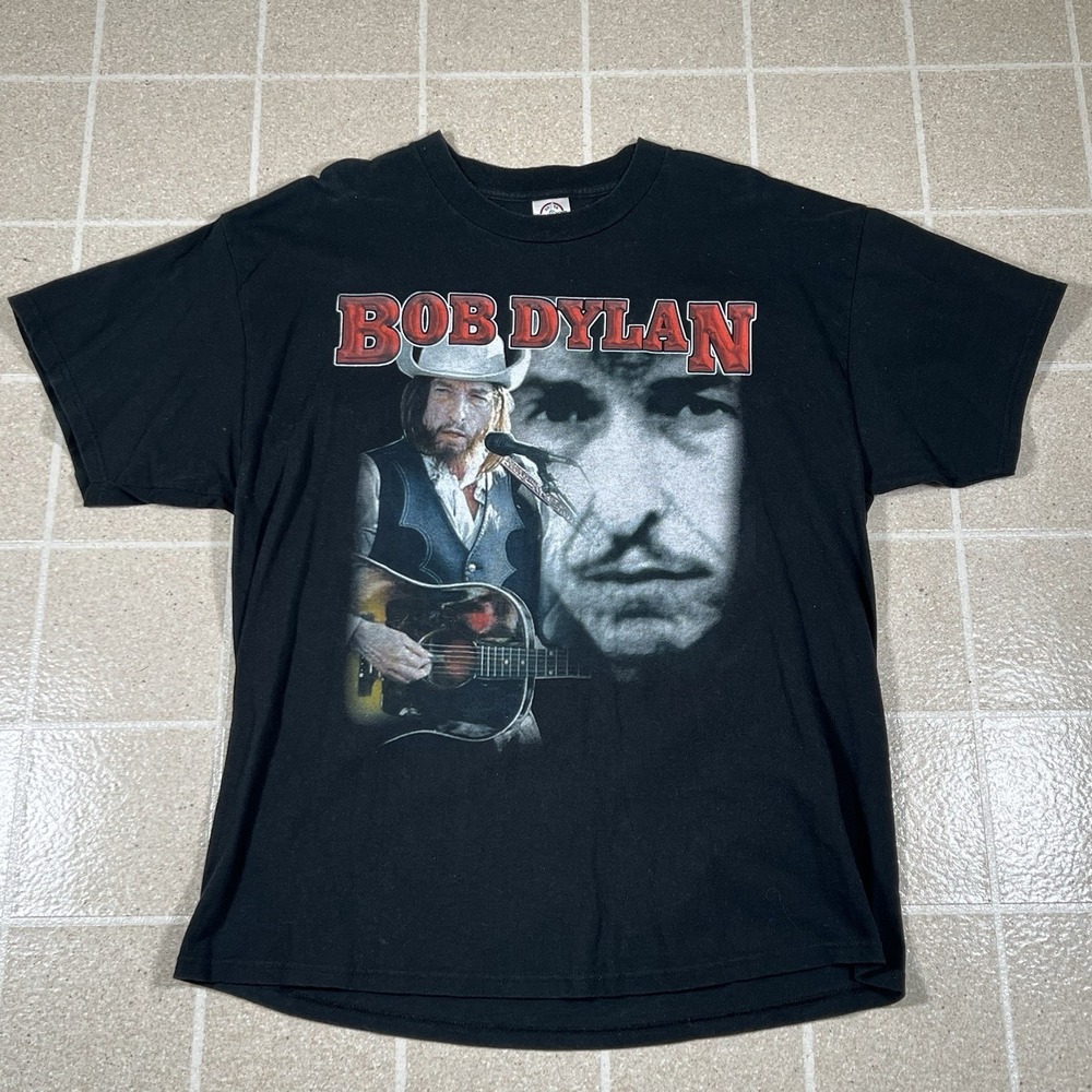 Vintage 2005 Bob Dylan RAP TEE Merle Haggard Amos Lee Tour Shirt Size XL